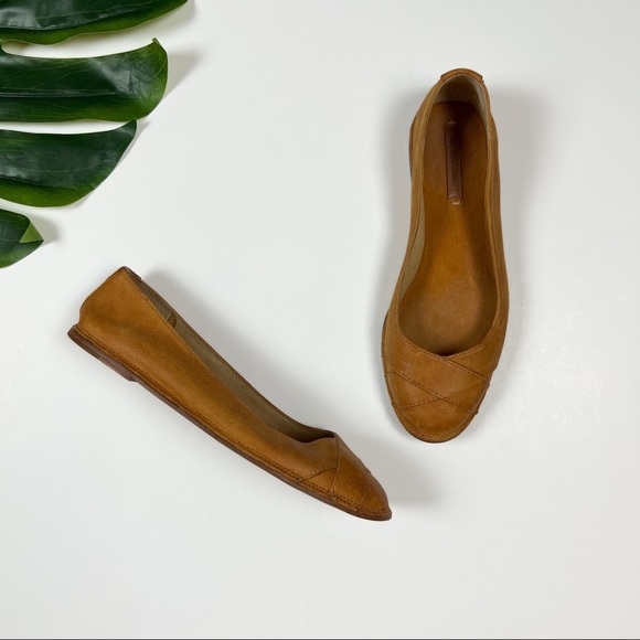 The Frye Company Leather Camel Flats - Picture 4 of 7